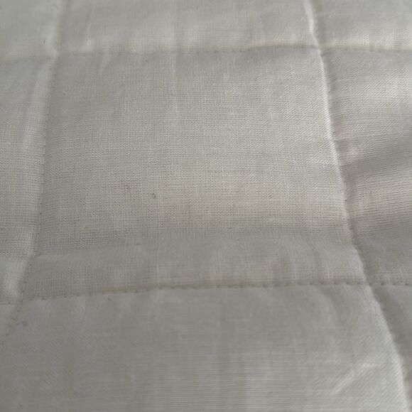 Quince European Linen Box Quilt Full/Queen NWOT ivory - Picture 8 of 8